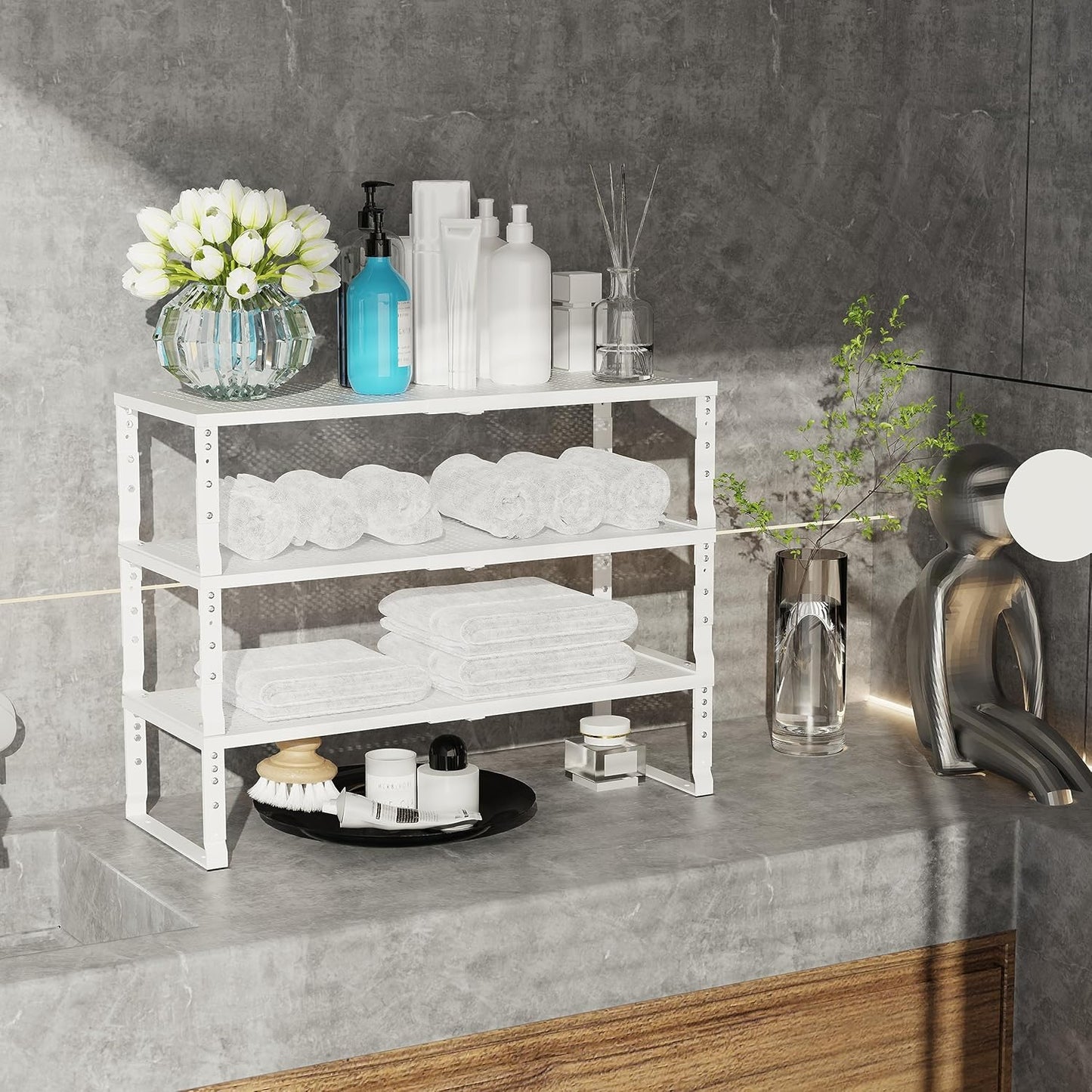 Expandable Adjustable Stackable Kitchen Organizer