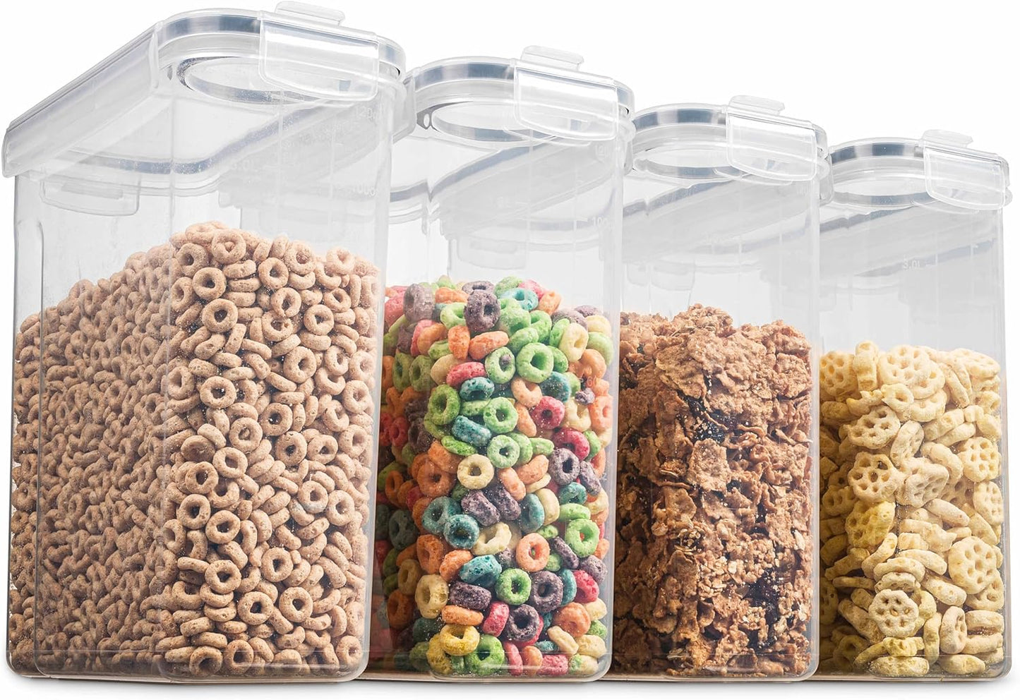 4 Pack Airtight Cereal & Dry Food Storage Container