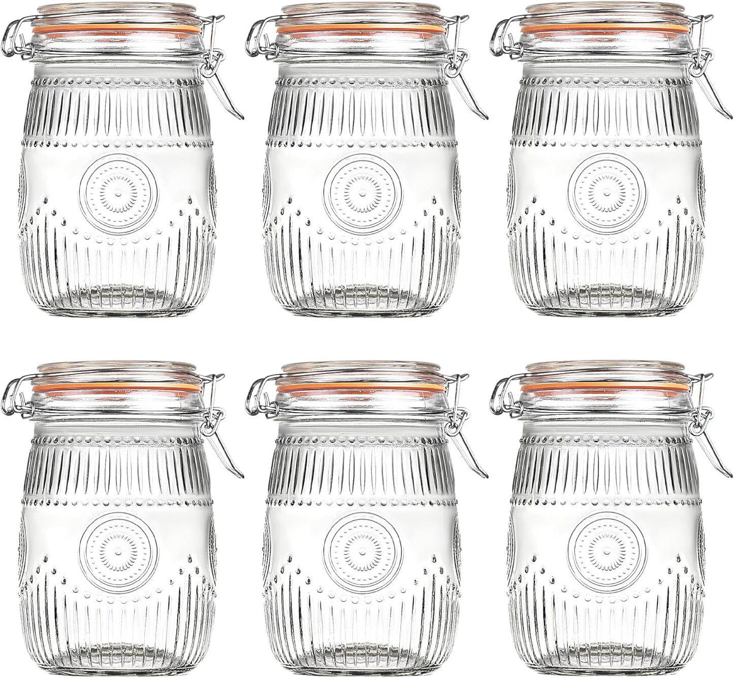 Wide Mouth Vintage Mason Jars with Airtight Lid 32oz
