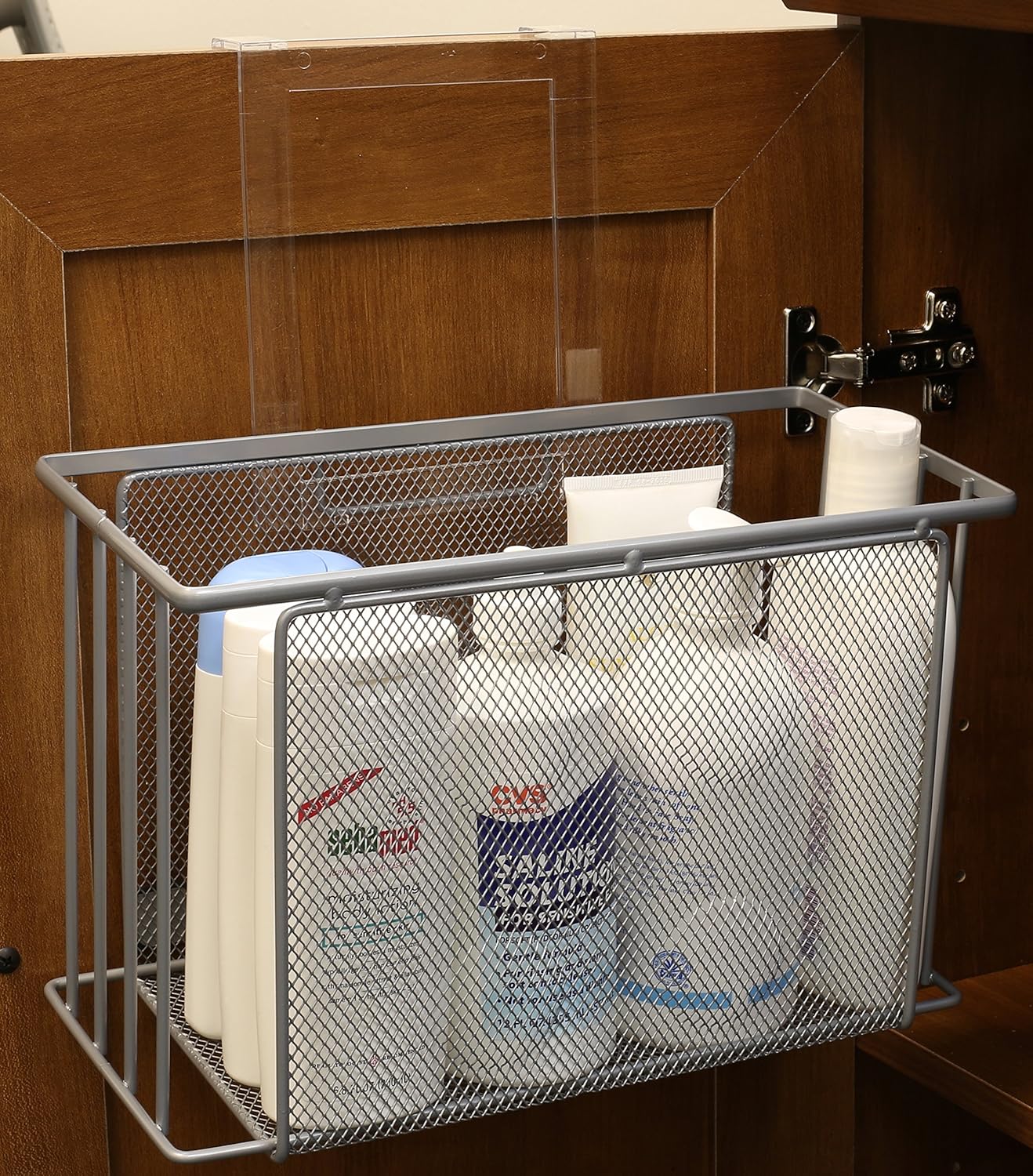Over Cabinet Door Organizer, Silver