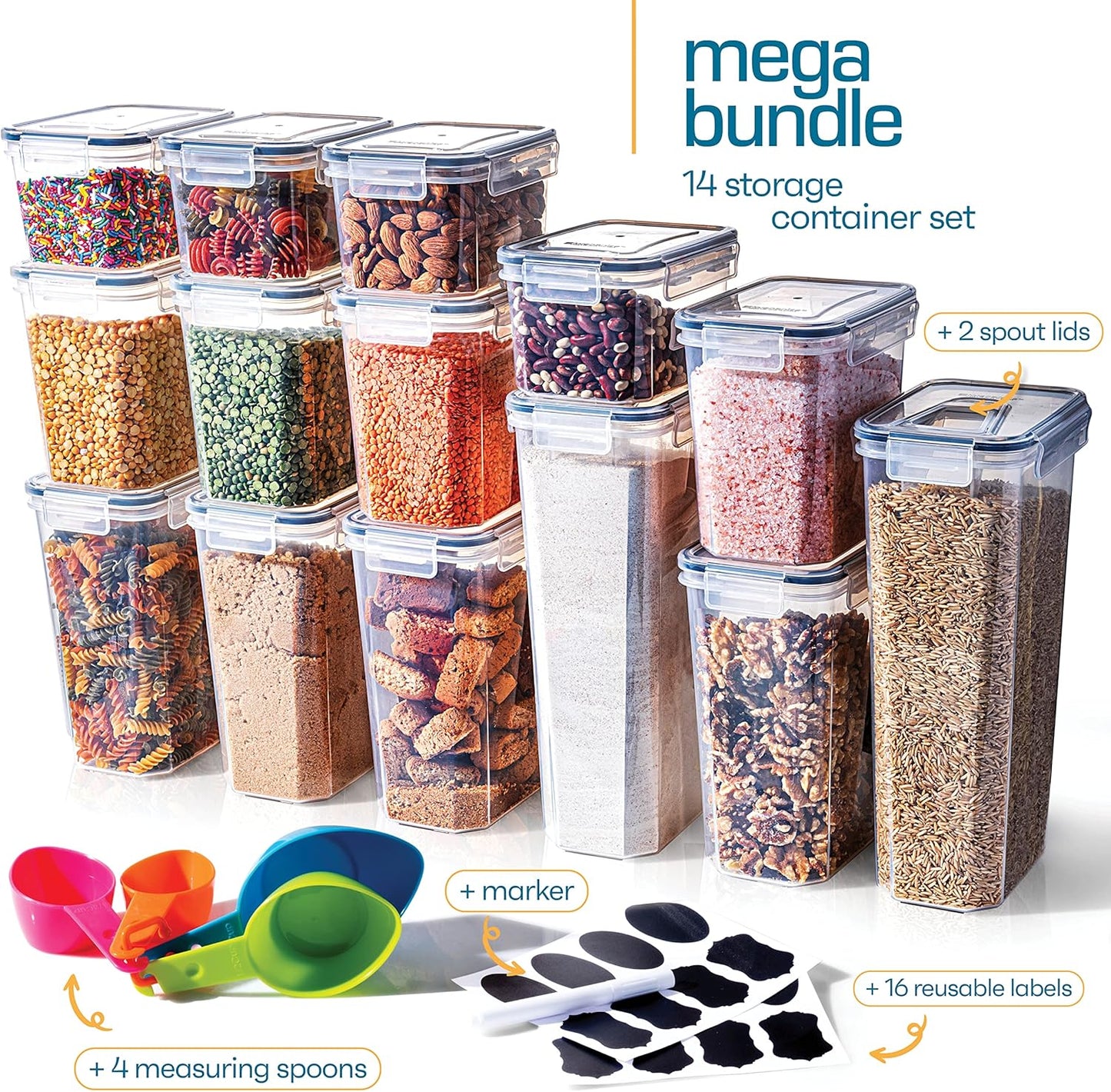 14 PCS Airtight Food Storage Containers with Lids set